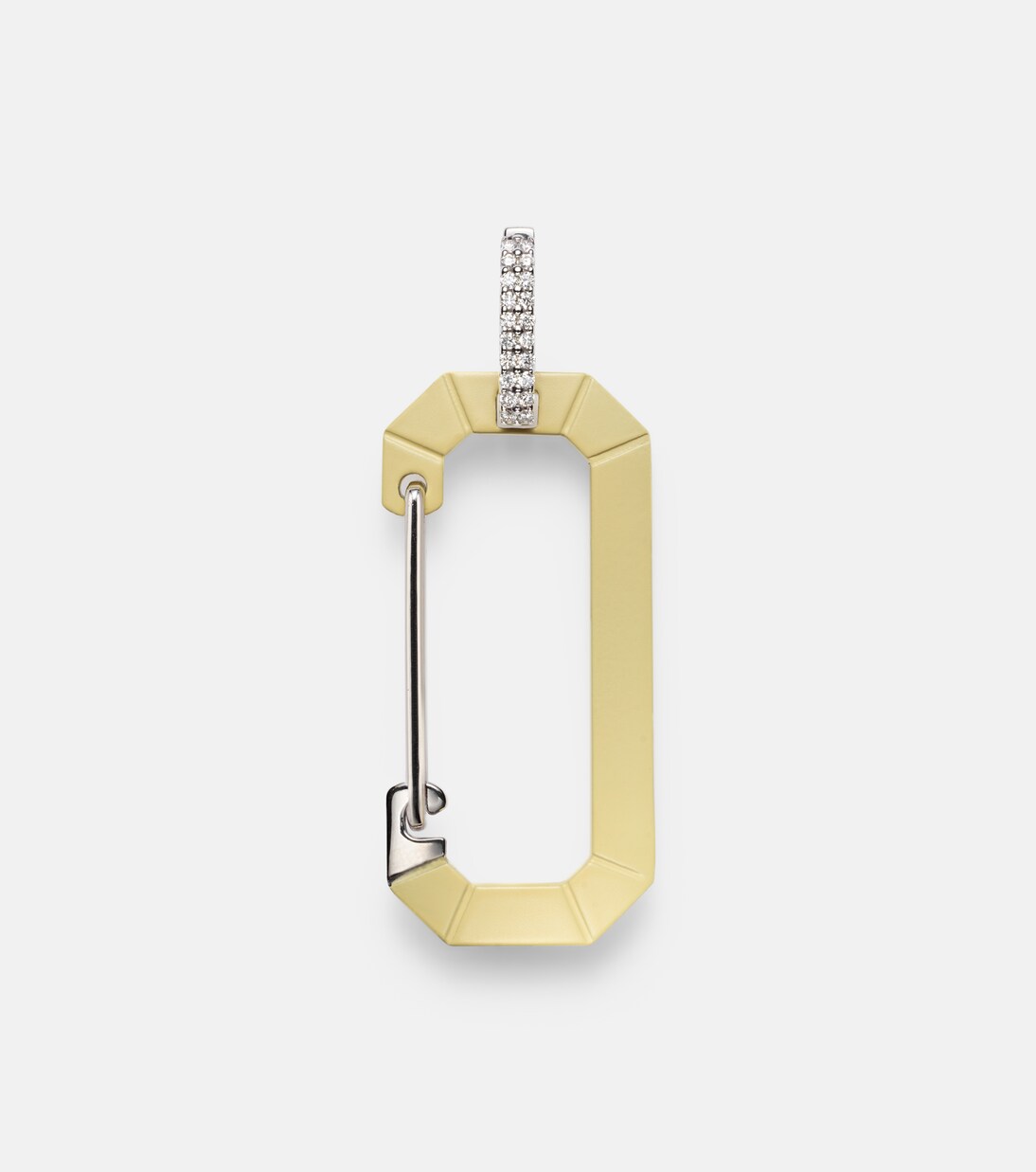 Chiara Big 18kt gold single earring with diamonds | Eéra