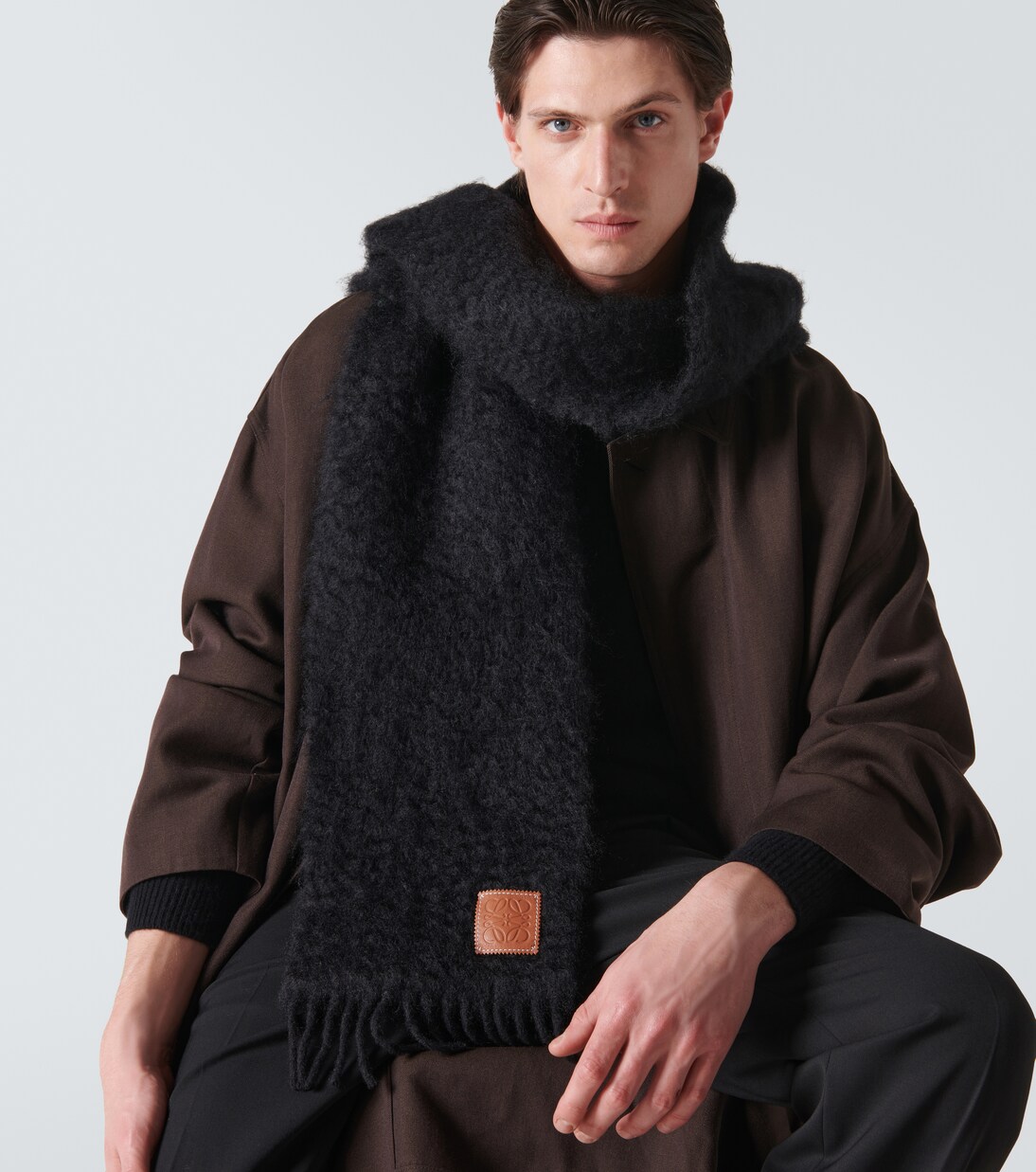 Mohair and wool scarf | Loewe