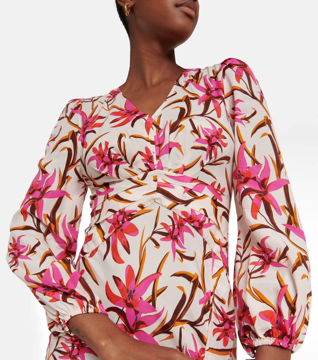 Robe midi Emmett à fleurs | Diane von Furstenberg