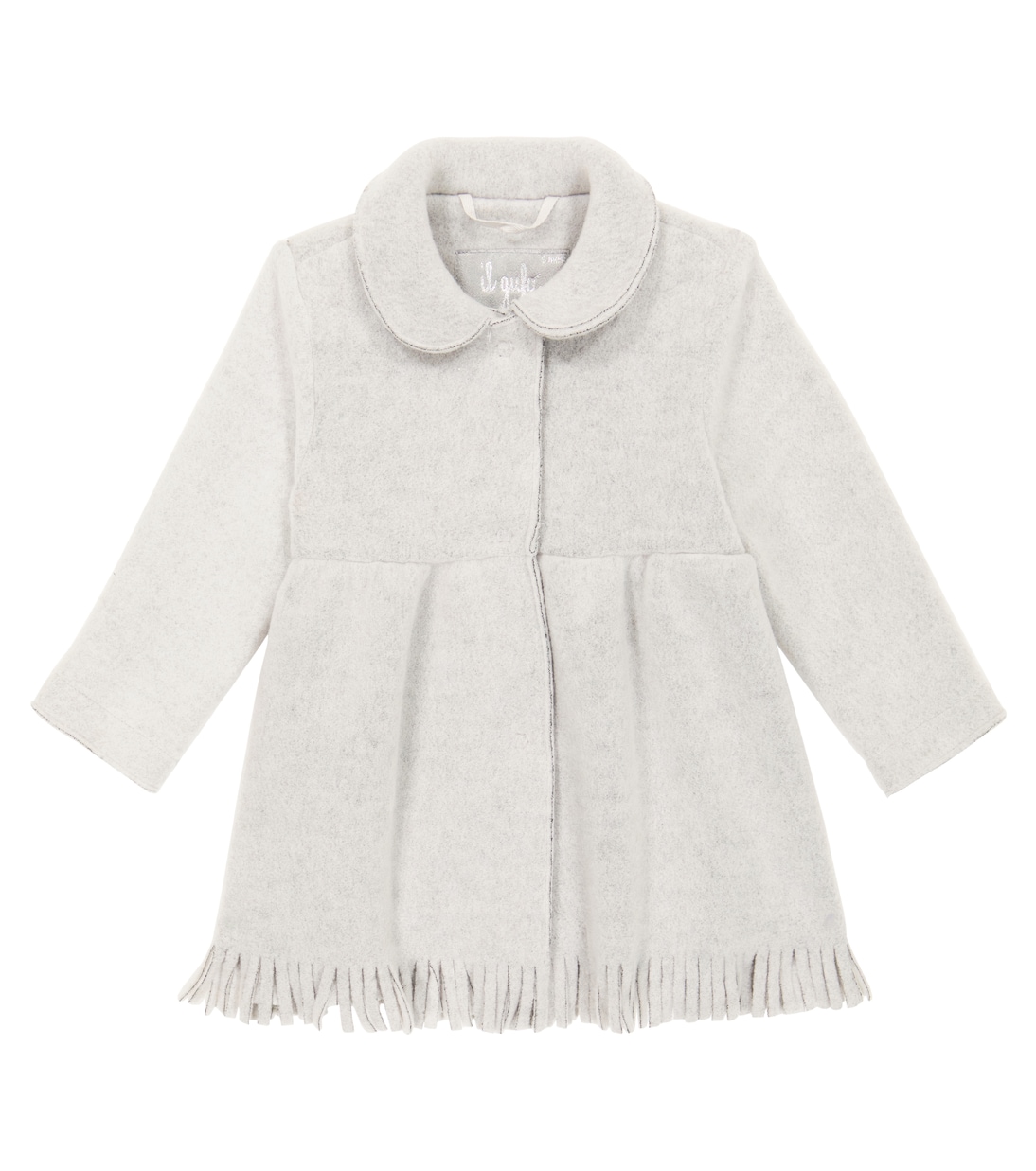 Baby fringed wool-blend coat | Il Gufo