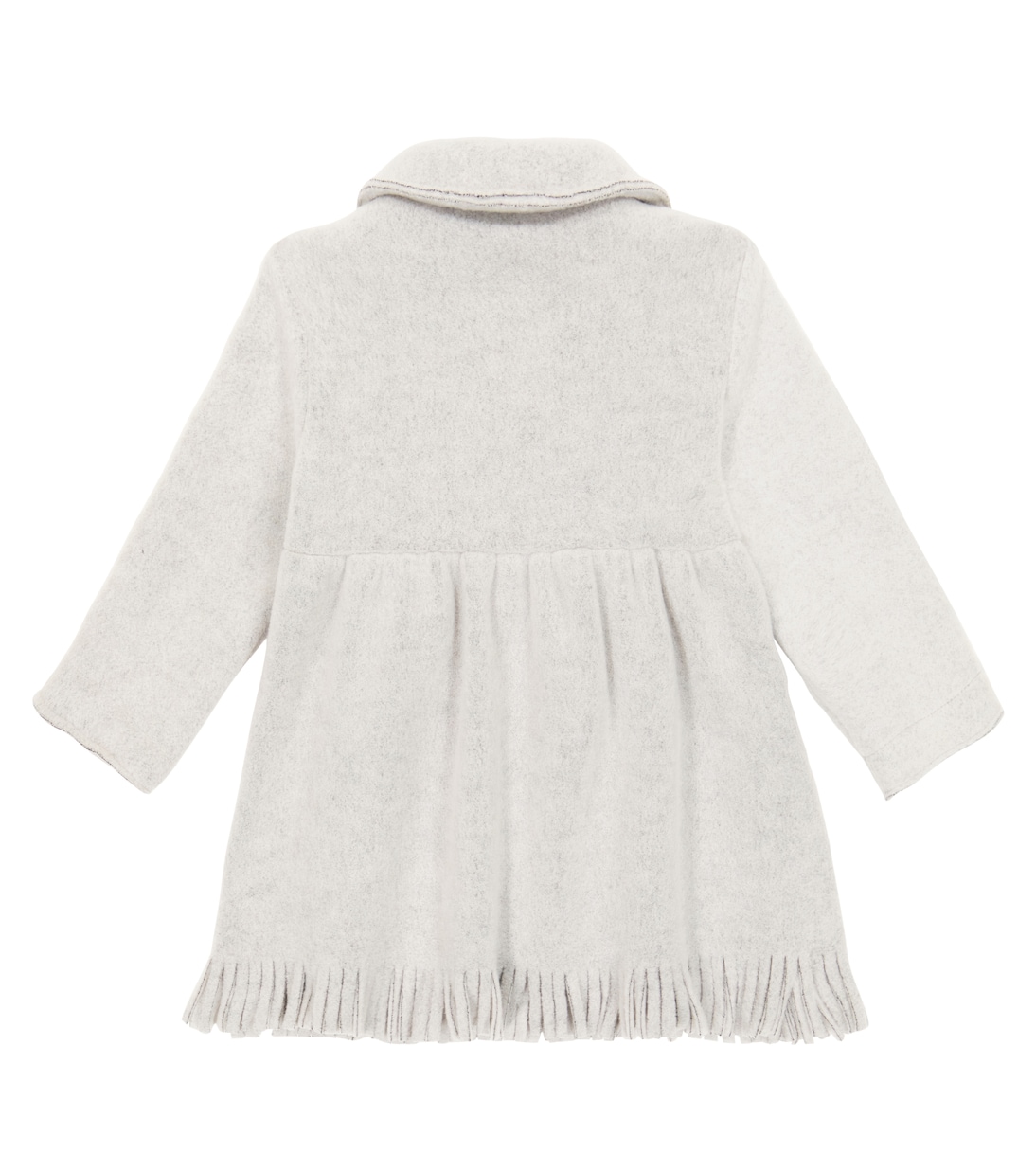 Baby fringed wool-blend coat | Il Gufo