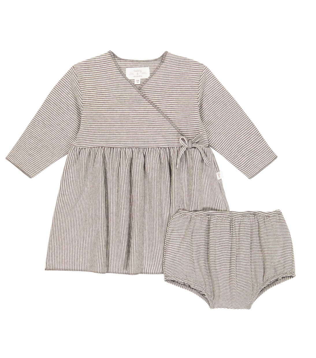 Baby striped jersey dress and bloomers | Il Gufo