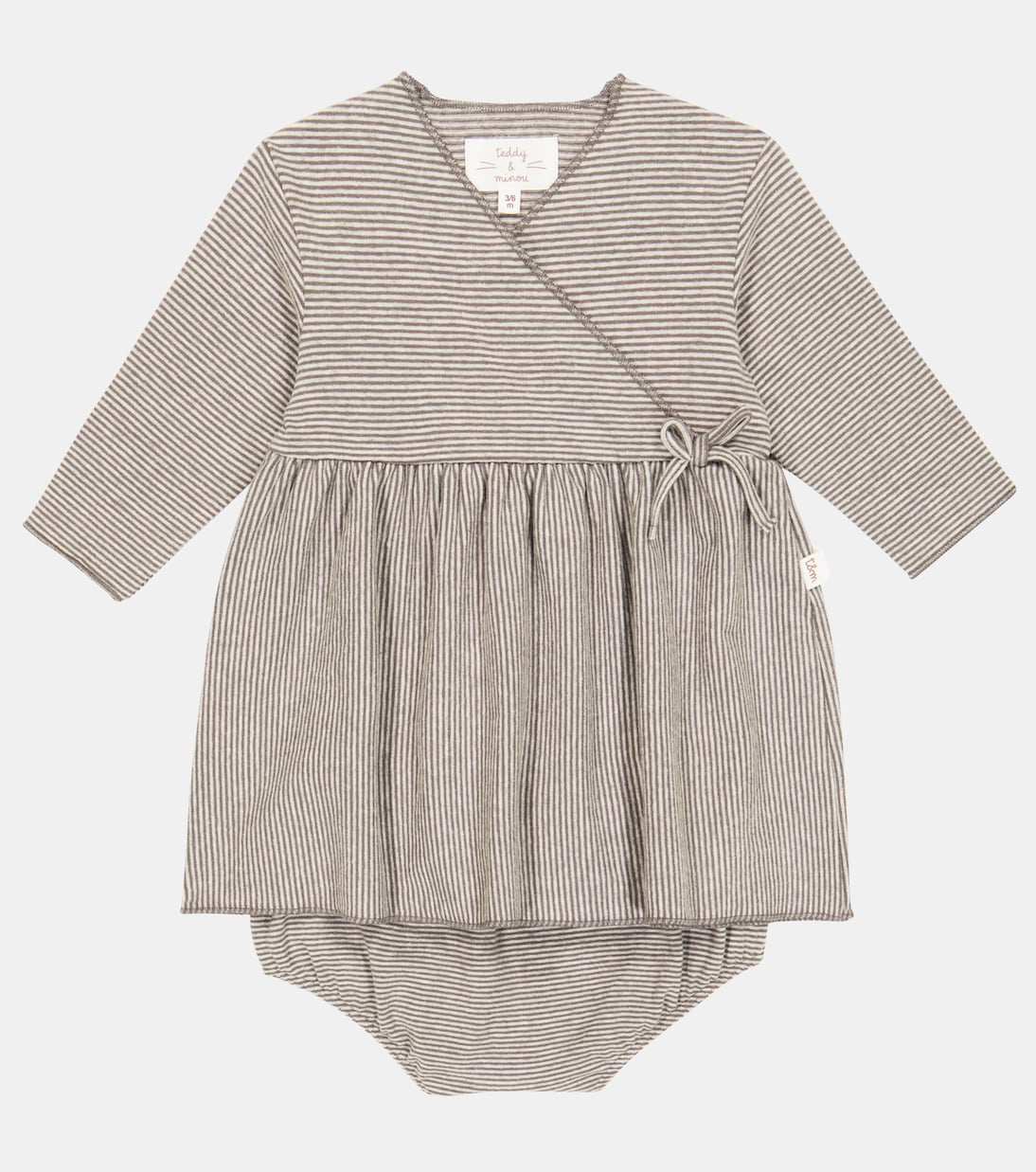 Baby striped jersey dress and bloomers | Il Gufo