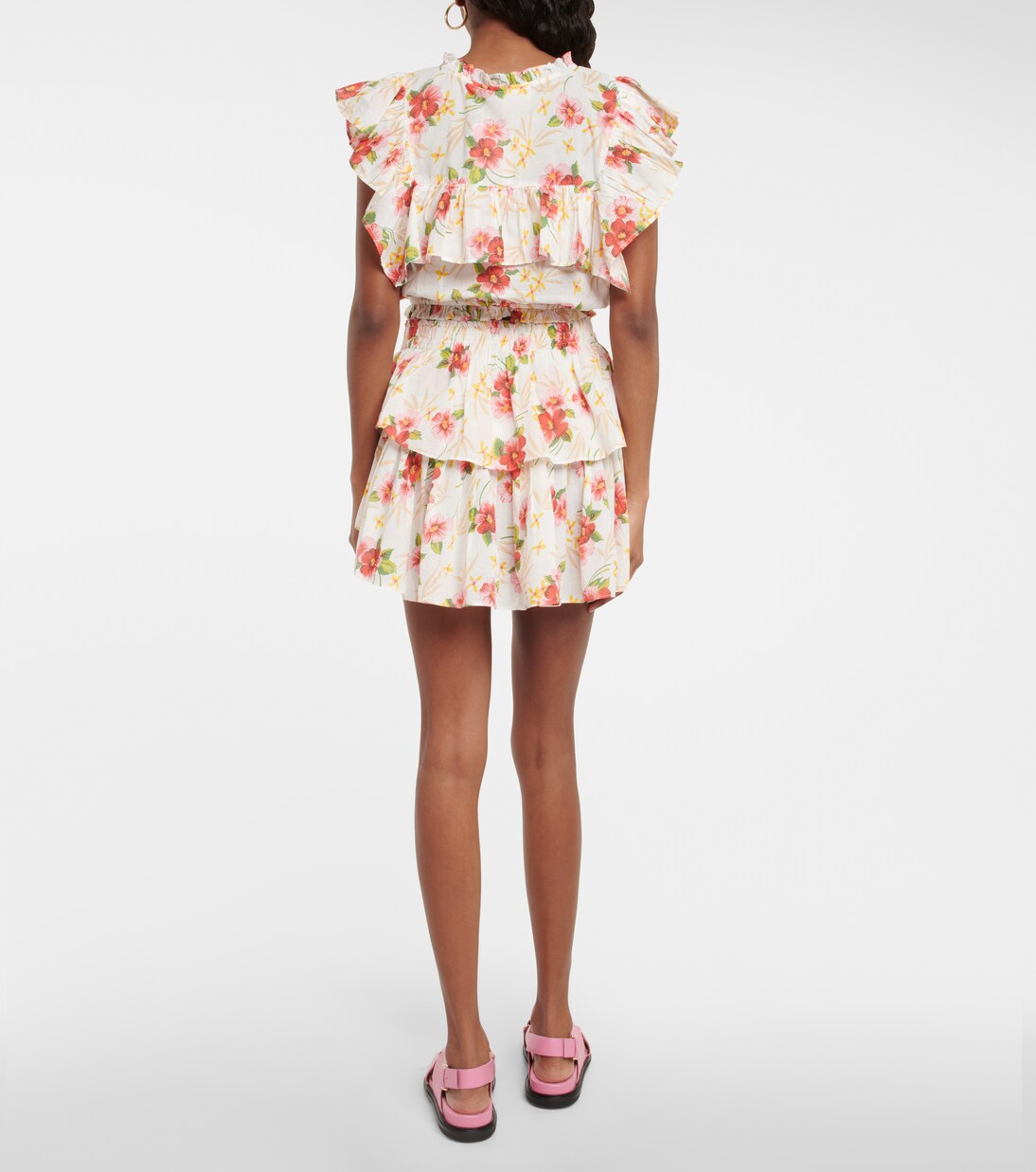 Nora floral cotton crop top | LoveShackFancy