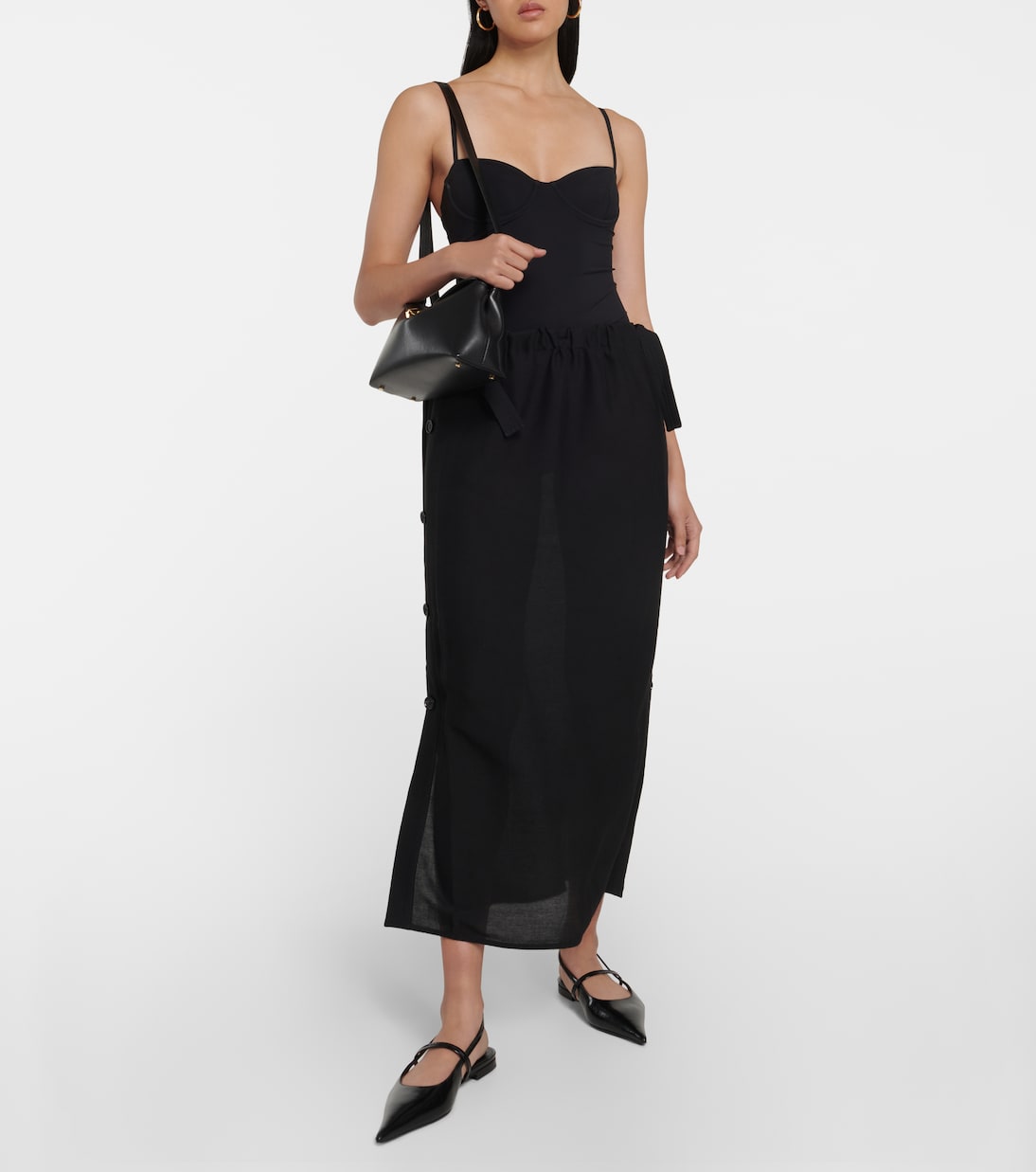 Falda larga de satén | Toteme