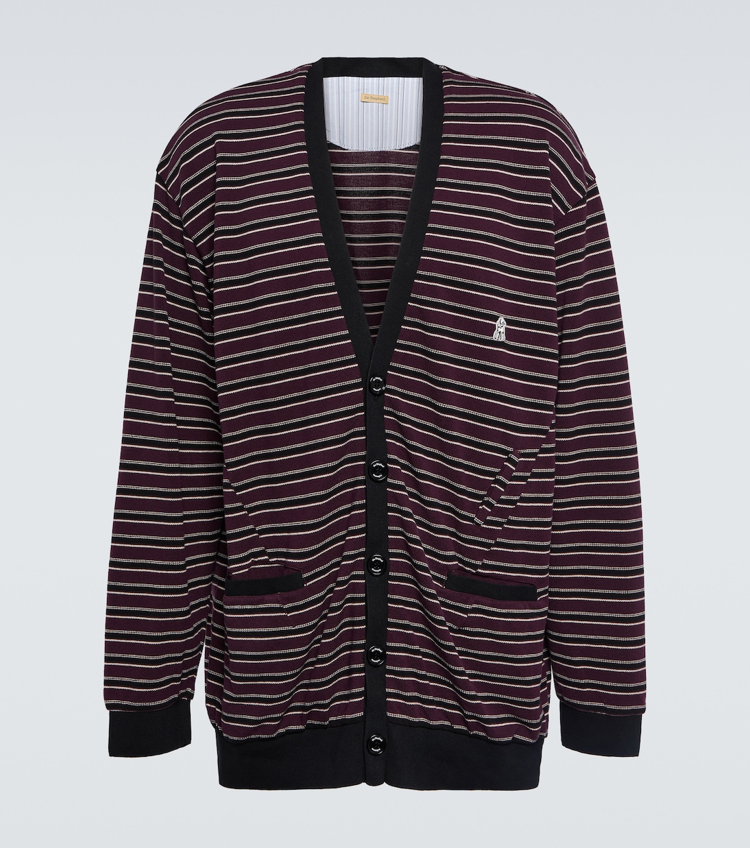 Striped cotton cardigan | Undercover