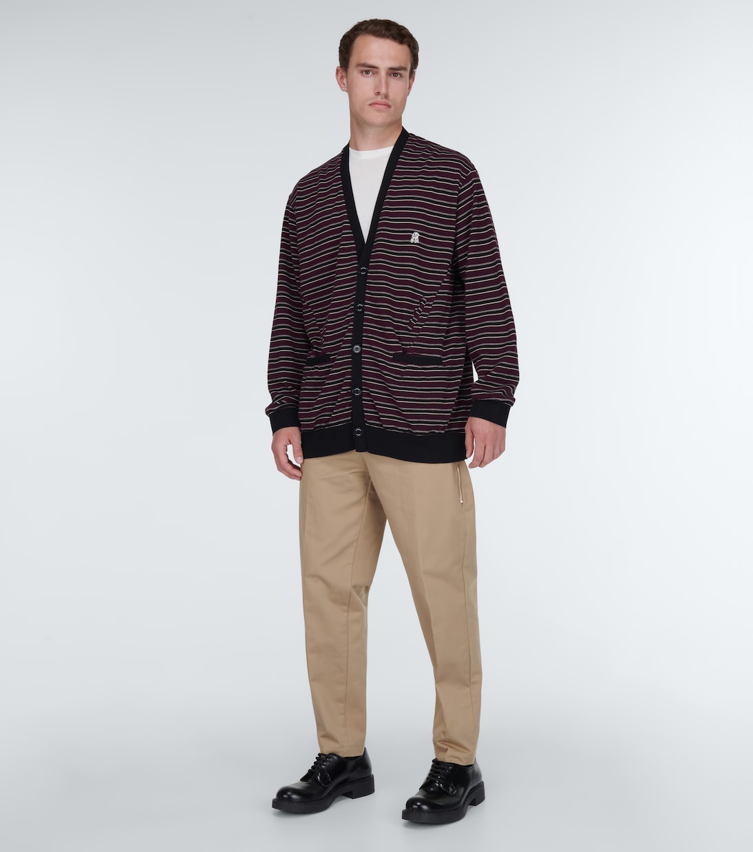 Striped cotton cardigan | Undercover
