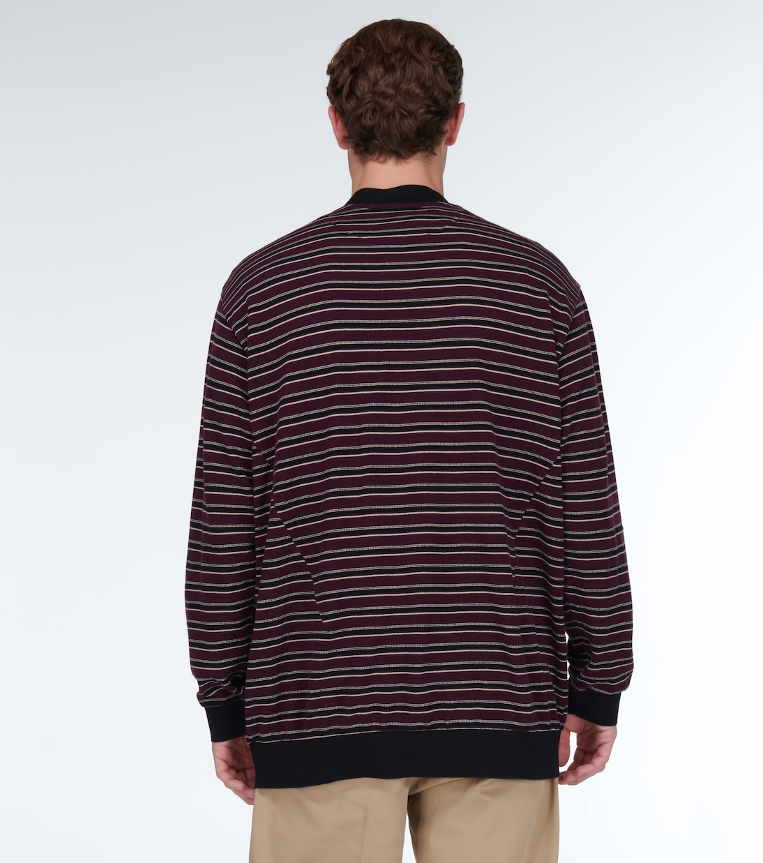 Striped cotton cardigan | Undercover