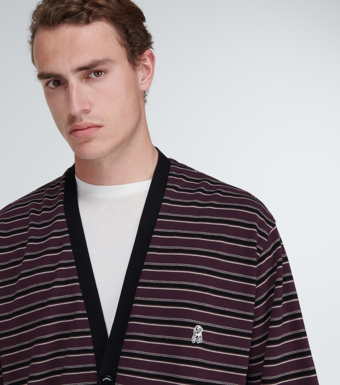 Striped cotton cardigan | Undercover