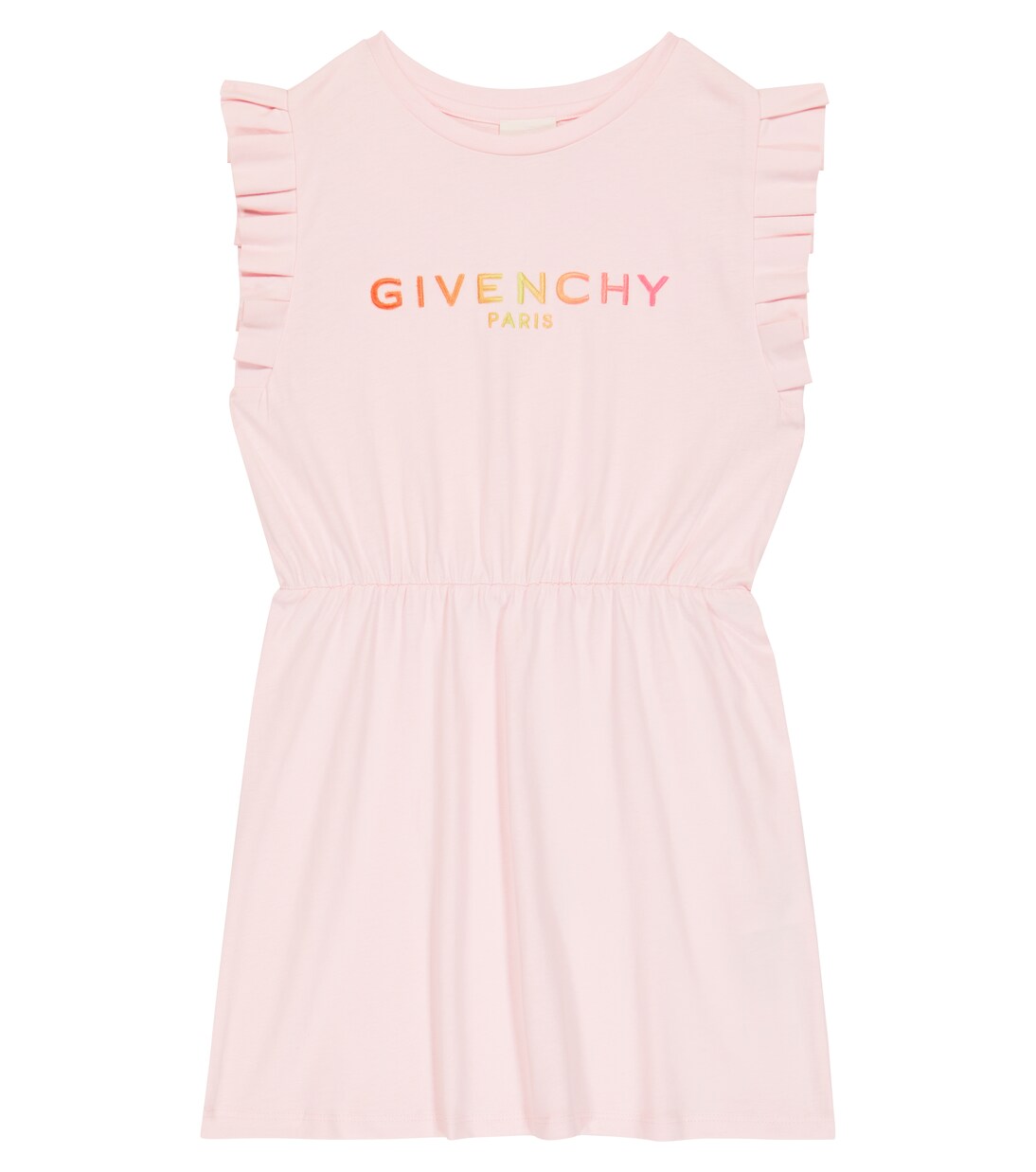Ruffle-trimmed cotton dress | Givenchy Kids
