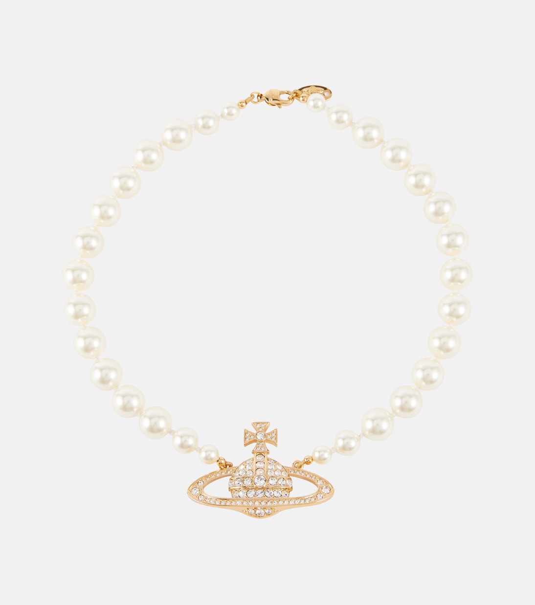 Choker Orb aus Zierperlen mit Kristallen | Vivienne Westwood
