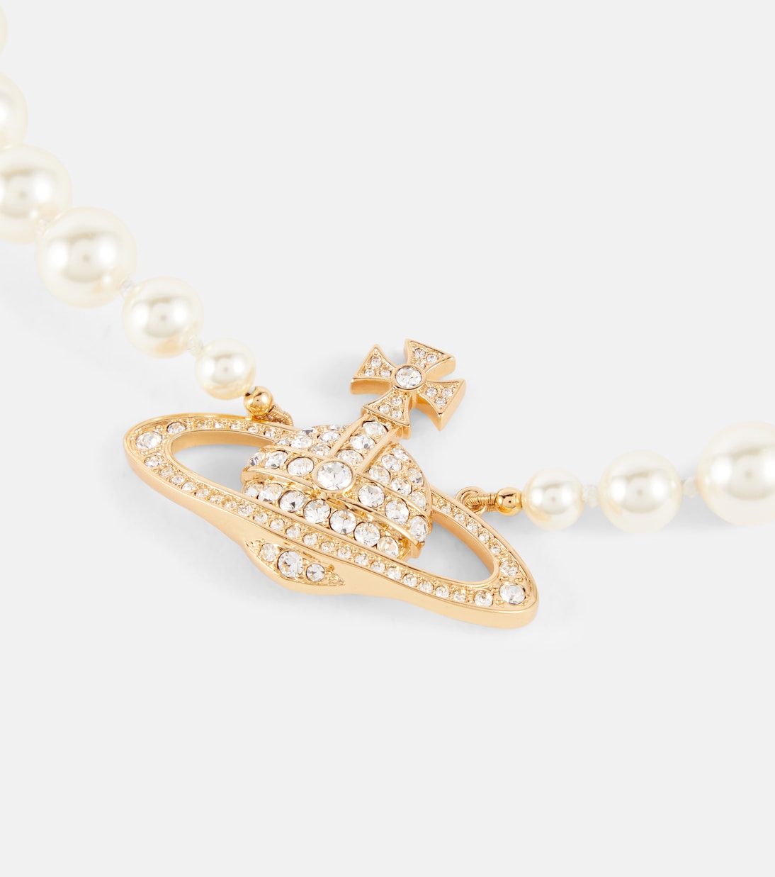 Choker Orb aus Zierperlen mit Kristallen | Vivienne Westwood