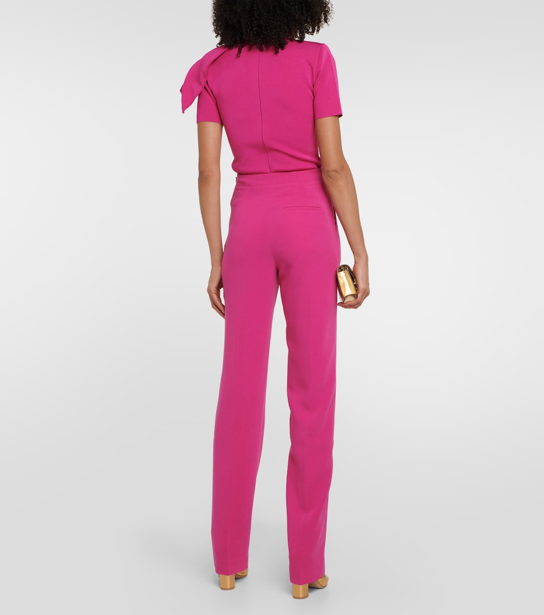 High-Rise-Hose aus Crêpe | Roland Mouret