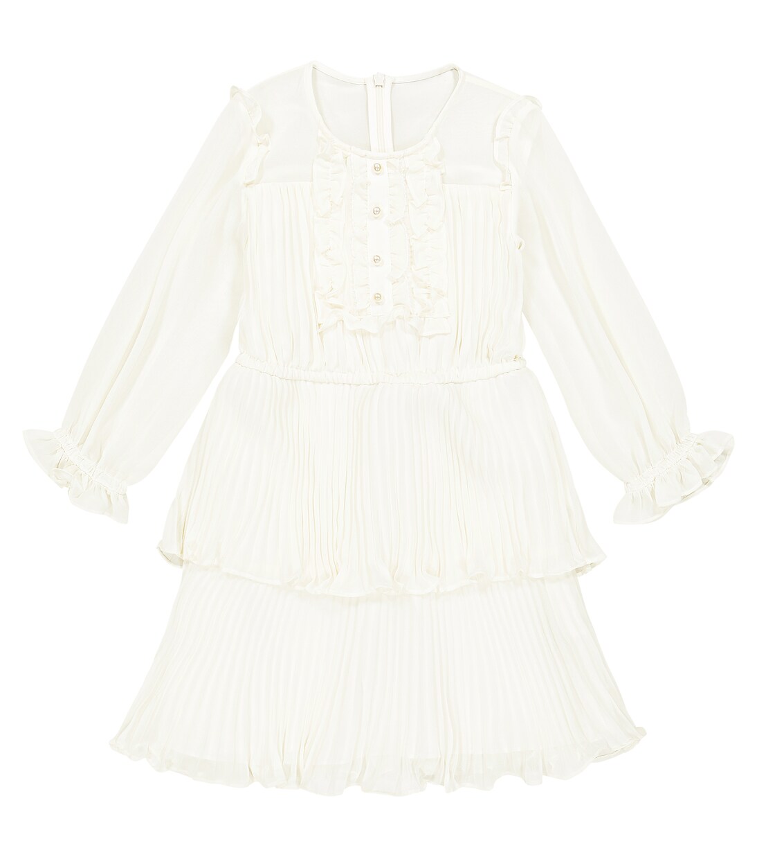 Pleated chiffon dress | Self-Portrait Kids