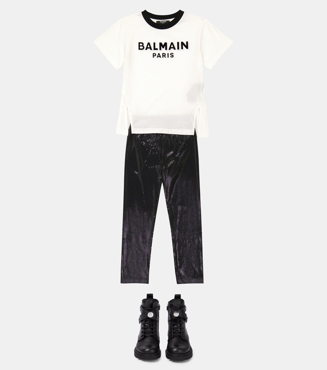 Logo cotton jersey T-shirt | Balmain Kids