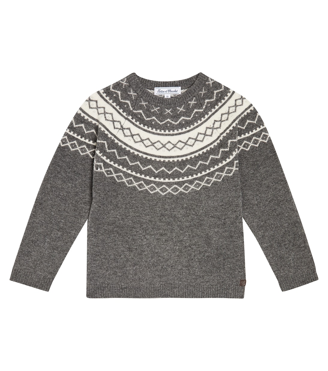 Jacquard wool sweater | Tartine et Chocolat
