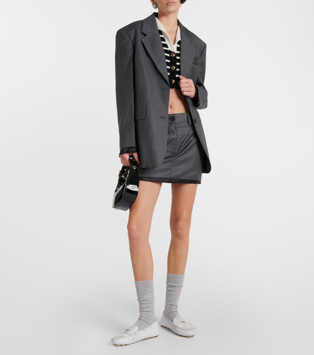 Distressed suede penny loafers | Miu Miu