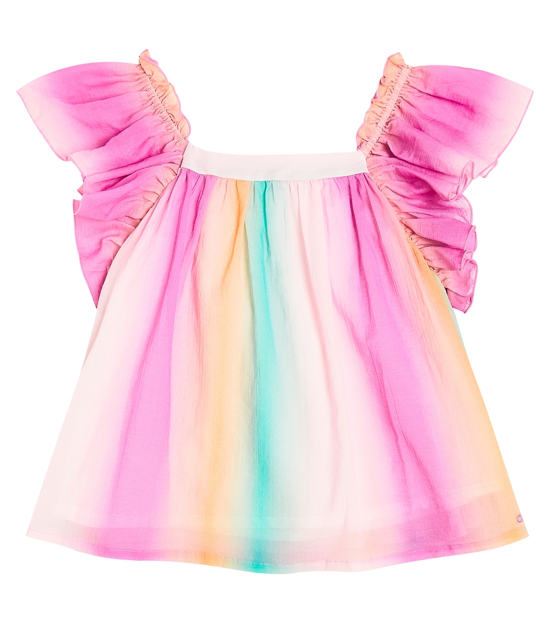Ruffled cotton top  | Chloé Kids