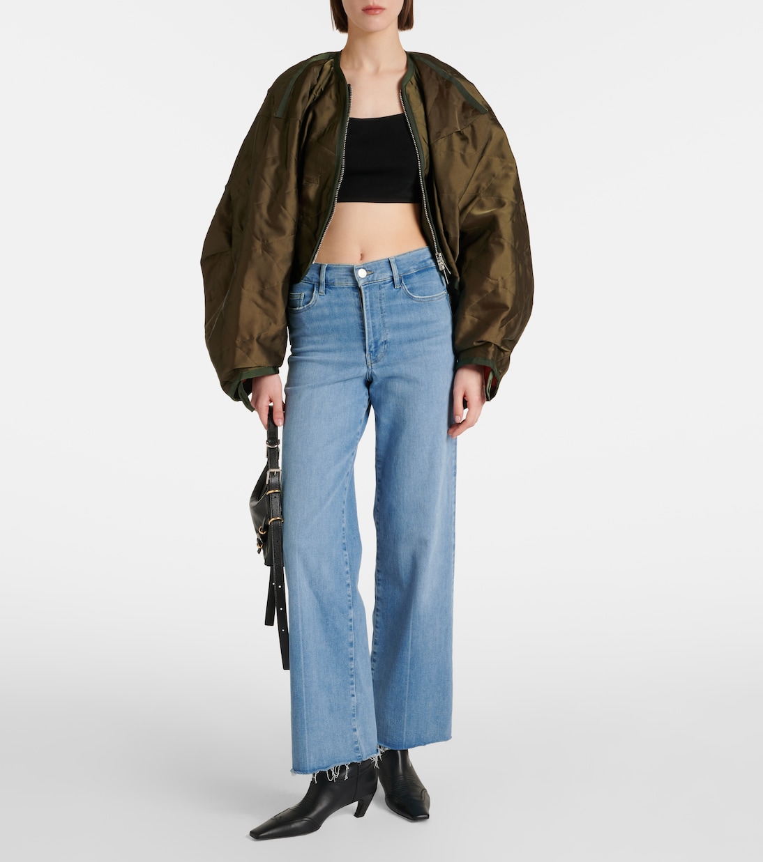 High-Rise Wide-Leg Jeans Le Slim Palazzo | Frame