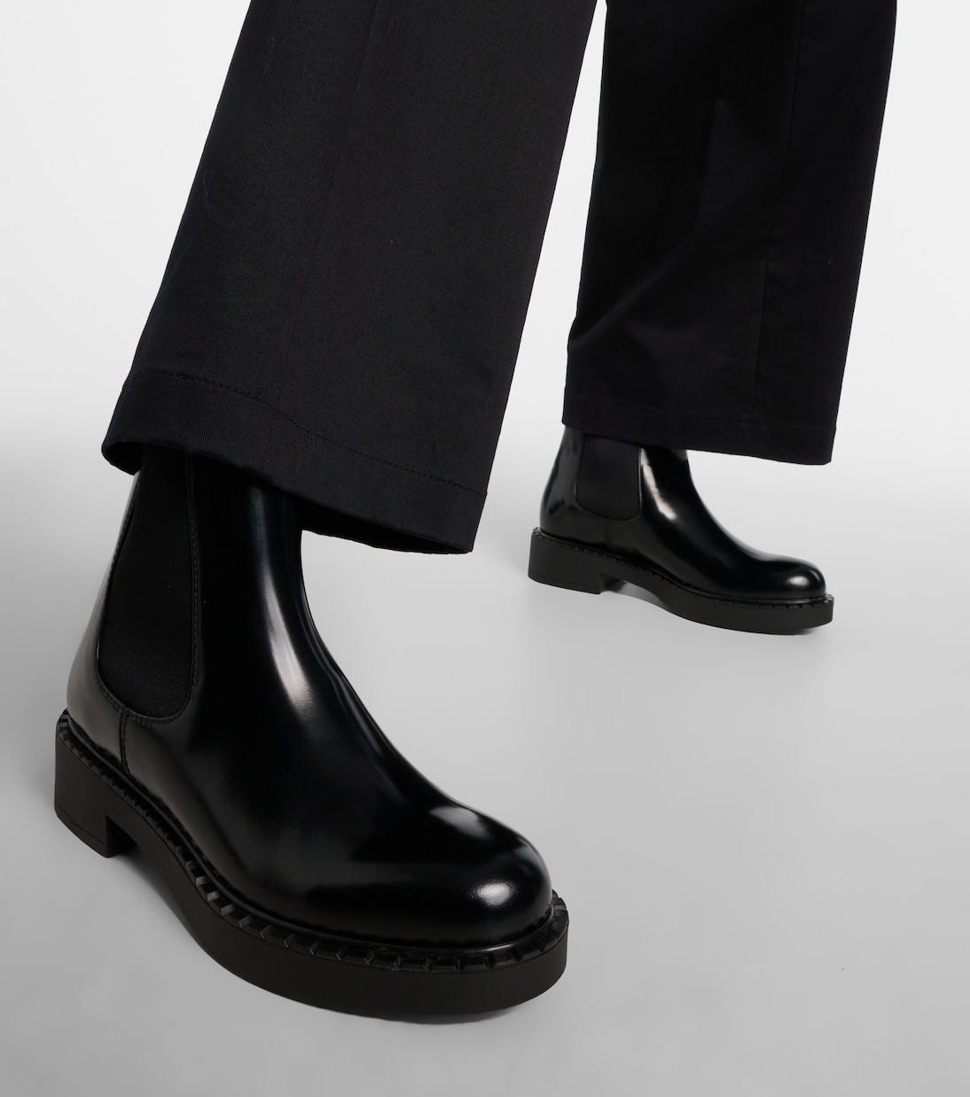 Botas chelsea de piel | Prada