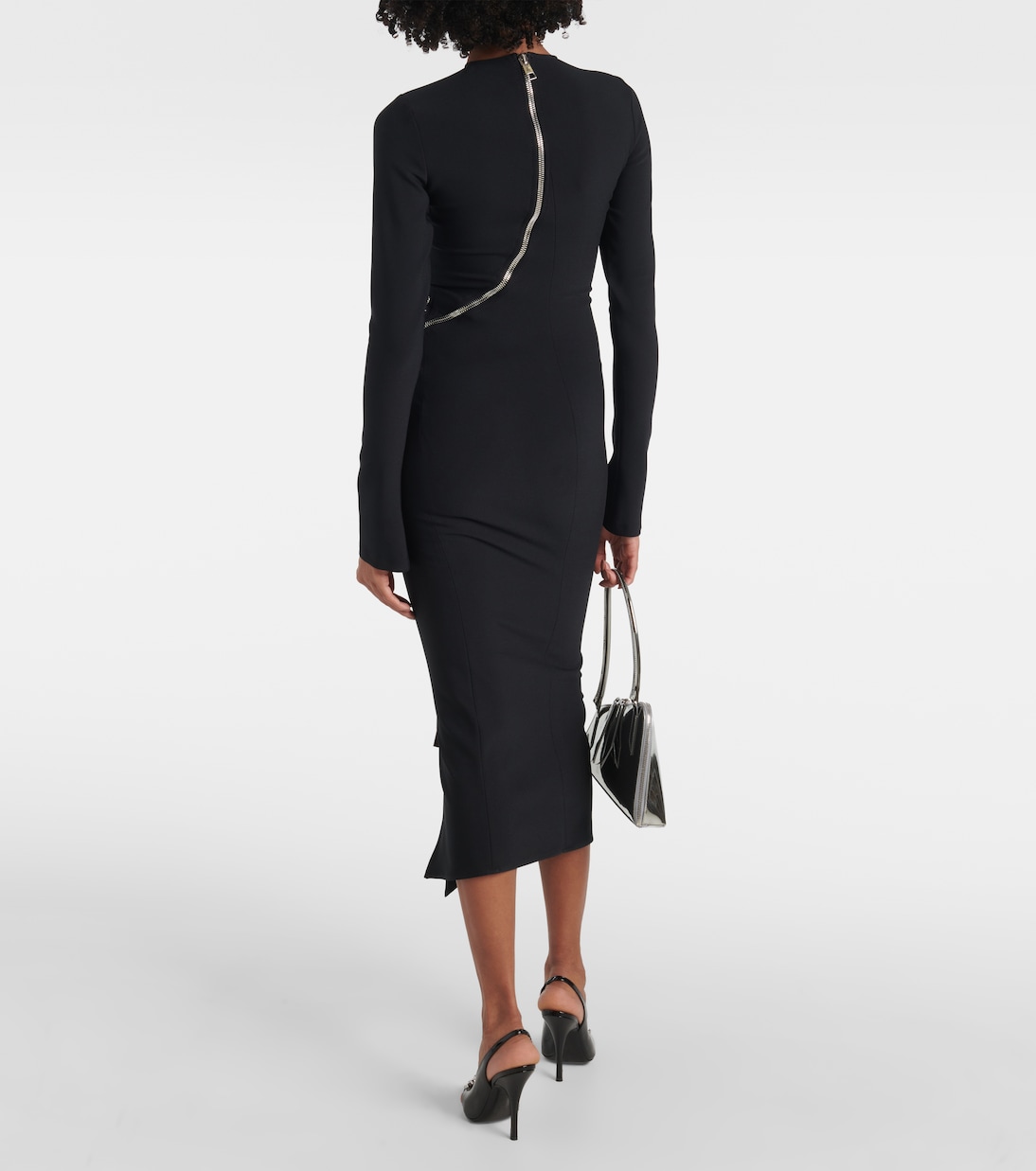 Zip-up jersey midi dress | The Attico
