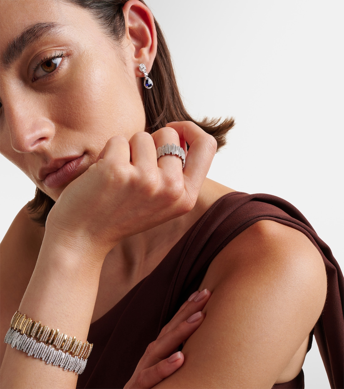 Bague en or blanc 18 ct et diamants | Suzanne Kalan