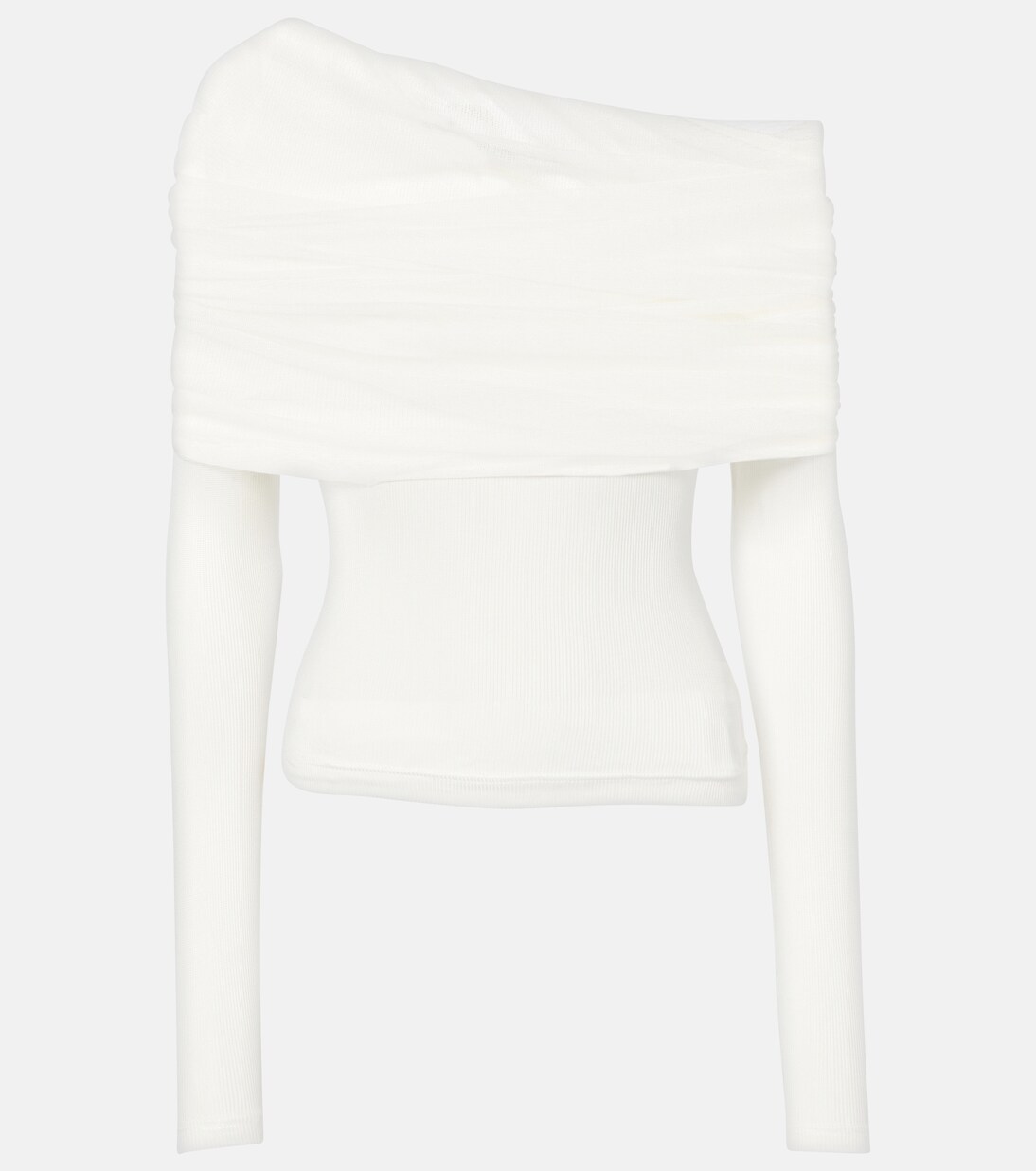 Sonora Veiled off-shoulder top | Christopher Esber