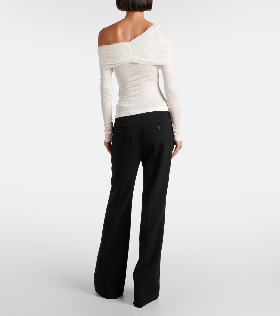 Sonora Veiled off-shoulder top | Christopher Esber