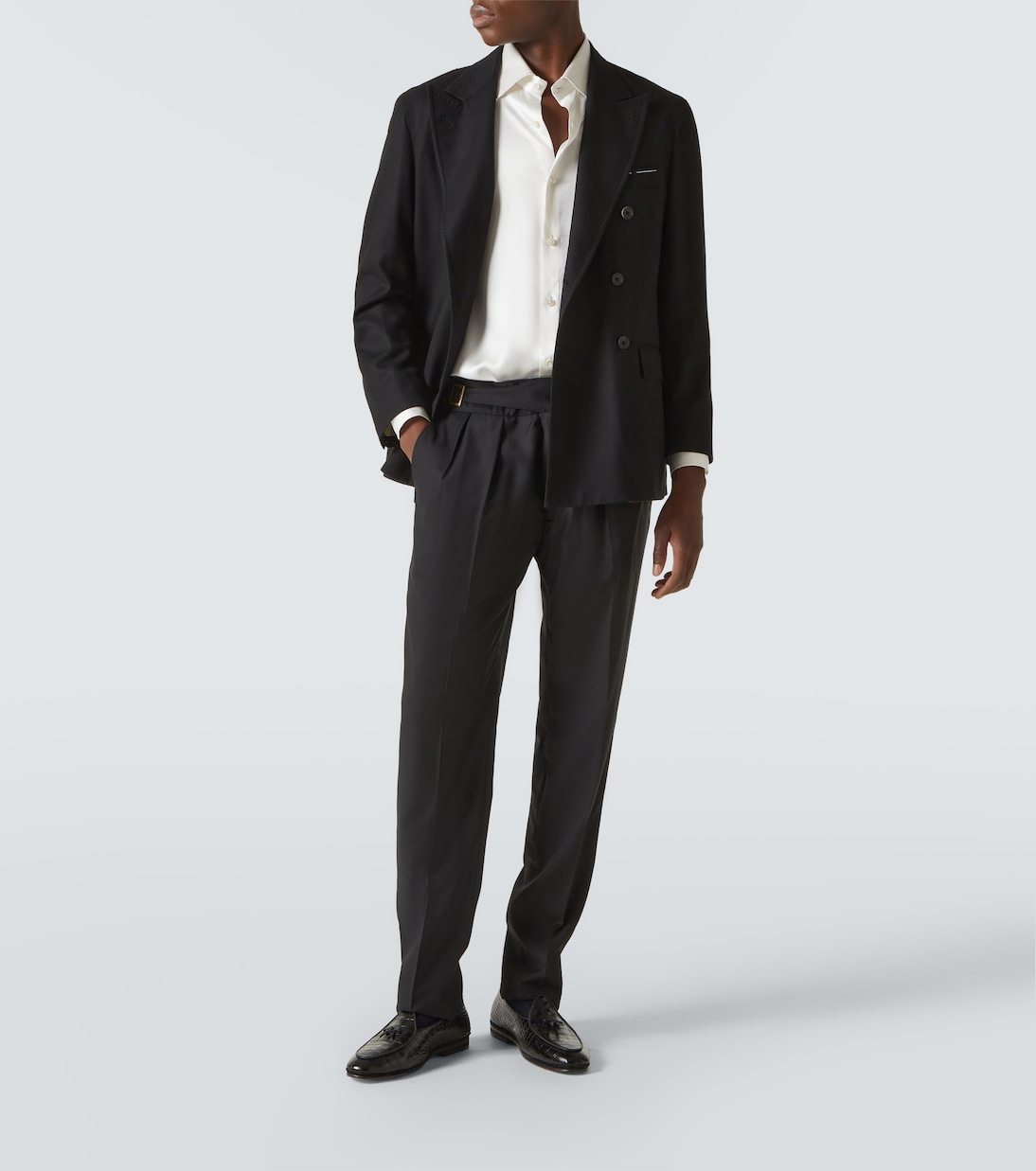 Smokinghemd aus Seidensatin | Rubinacci