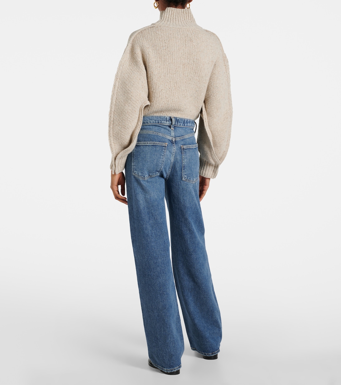 Harper mid-rise wide-leg jeans  | Agolde