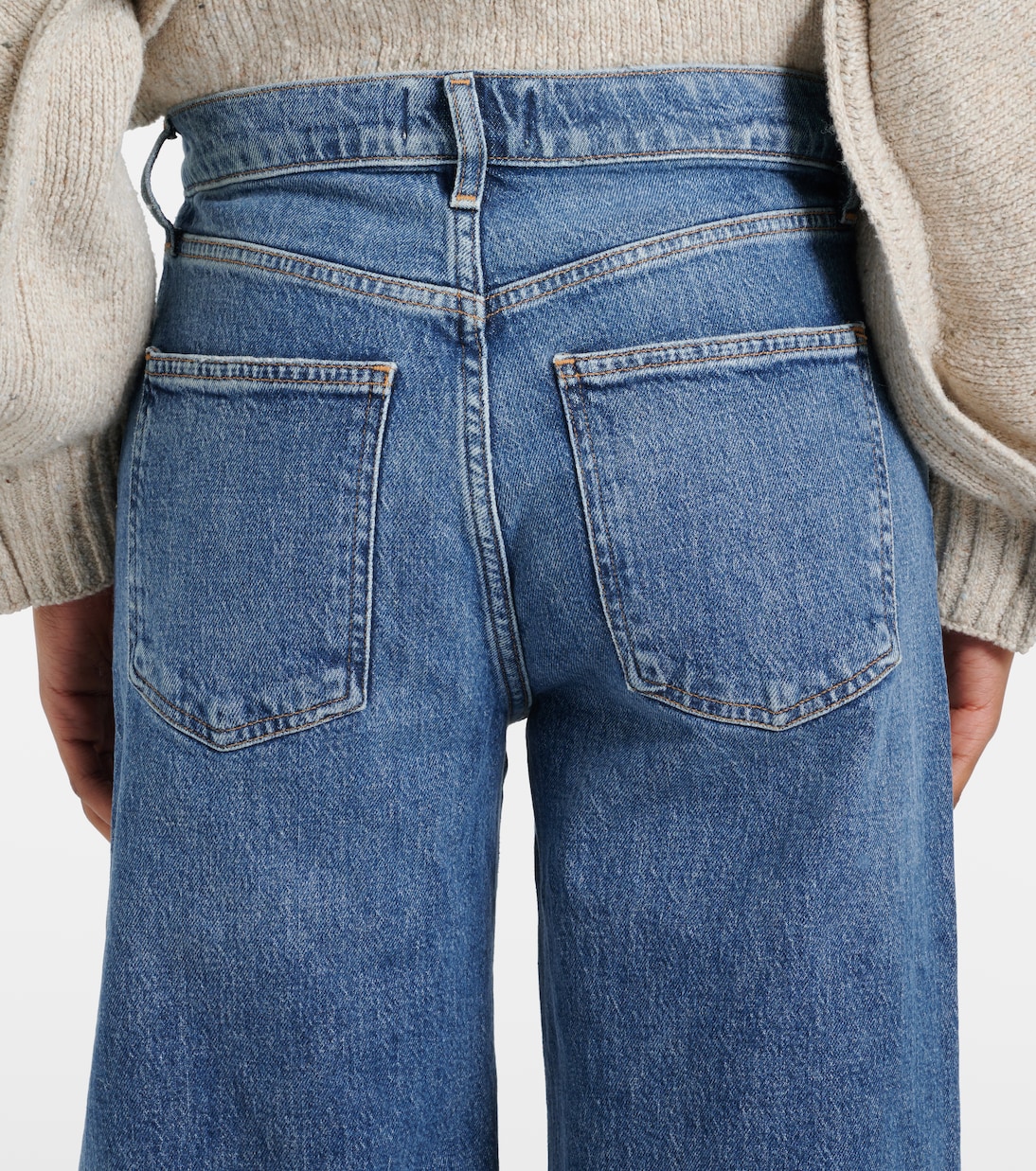 Harper mid-rise wide-leg jeans  | Agolde