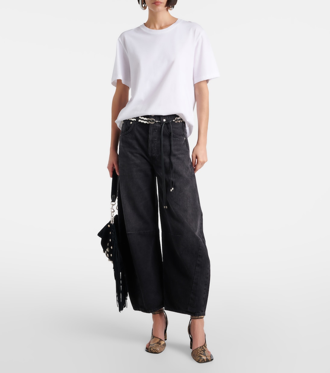 Horseshoe mid-rise barrel-leg jeans | Citizens of Humanity