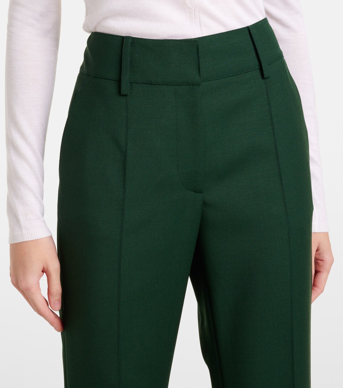 High-Rise-Schlaghose Rhein aus Wolle | Gabriela Hearst