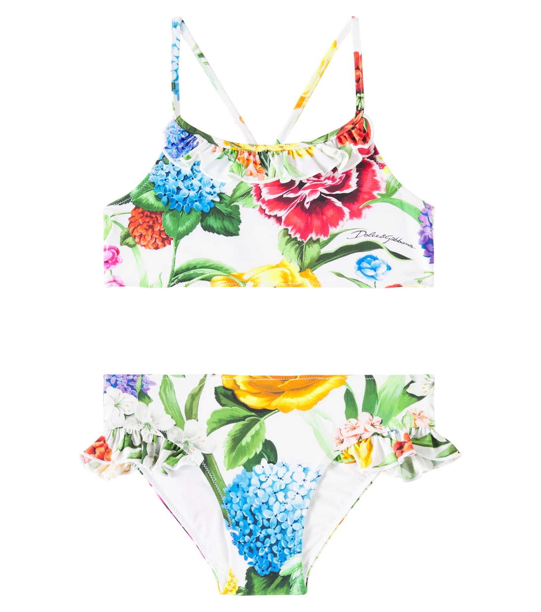 Floral ruffled bikini | Dolce&Gabbana Kids