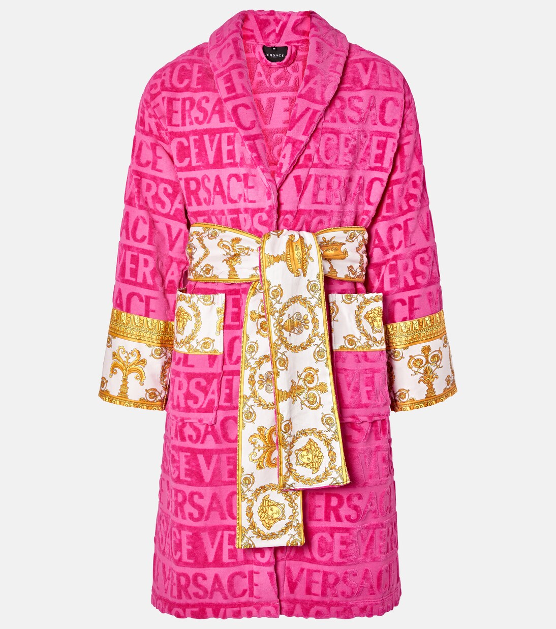 Versace Allover cotton terry bathrobe | Versace Home