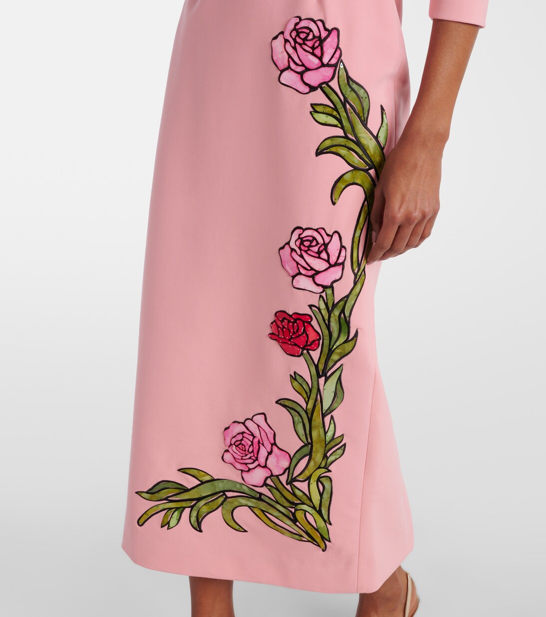 Embroidered wool-blend gown | Oscar de la Renta