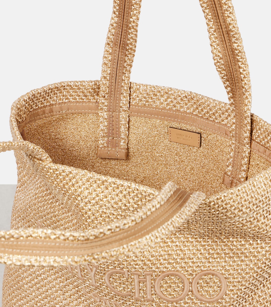 Beach Medium embroidered tote bag | Jimmy Choo