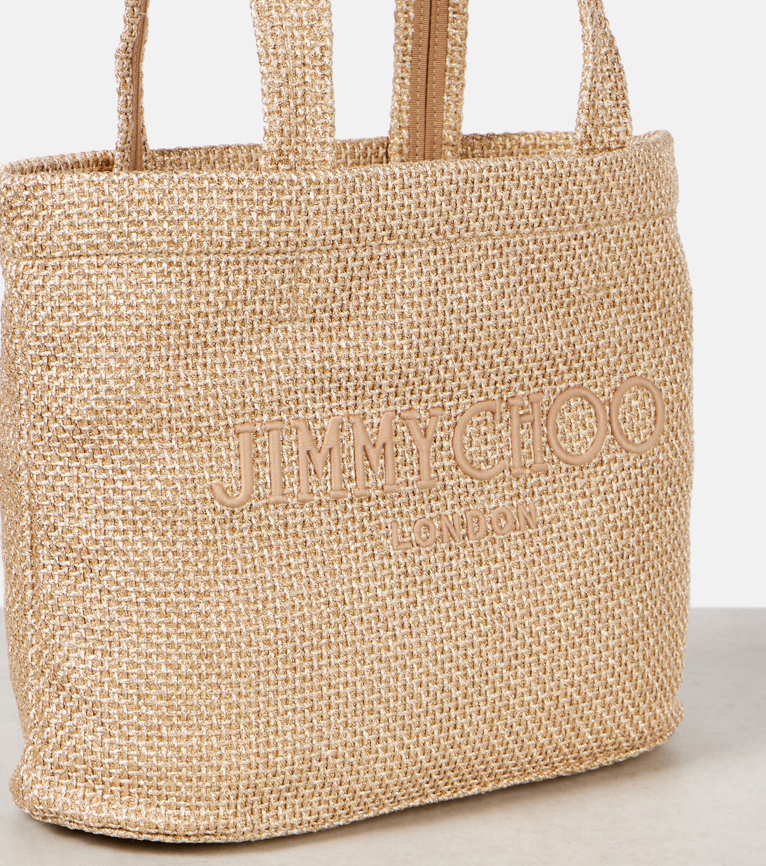 Beach Medium embroidered tote bag | Jimmy Choo