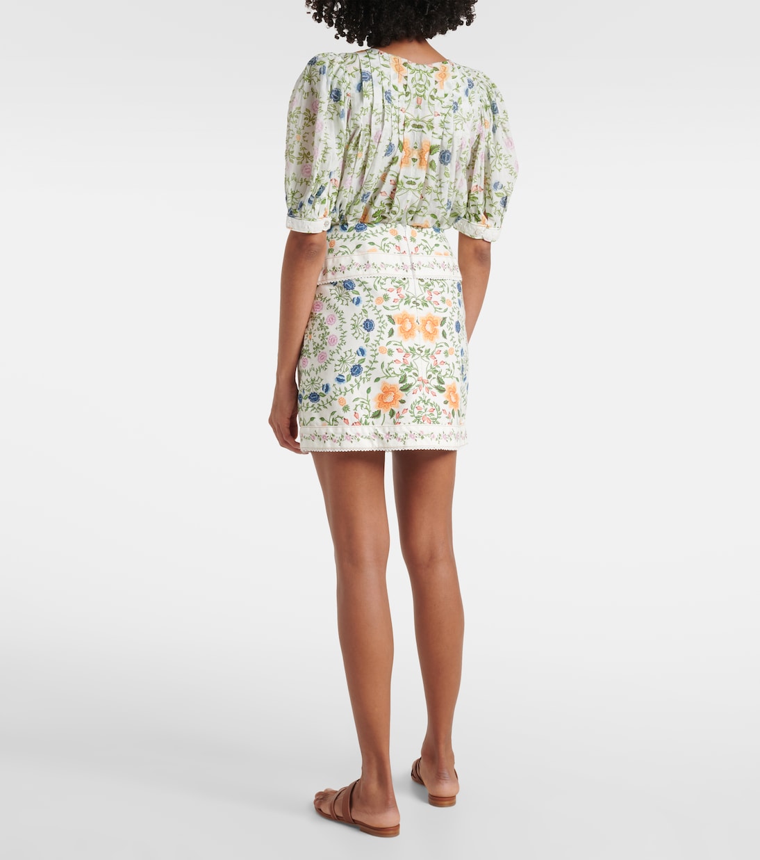 Minirock Folk Floral aus Baumwolle | Farm Rio