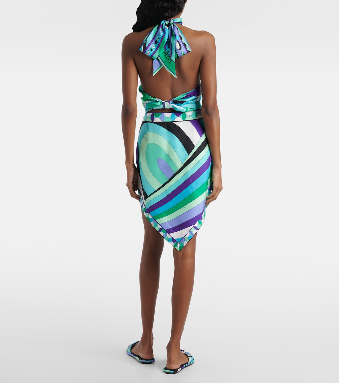 Iride printed silk mini skirt | Pucci