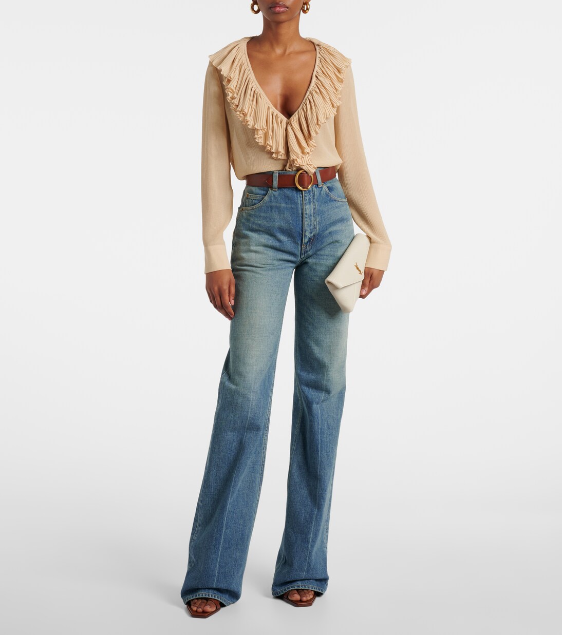 Clutch Cassandre aus Leder | Saint Laurent