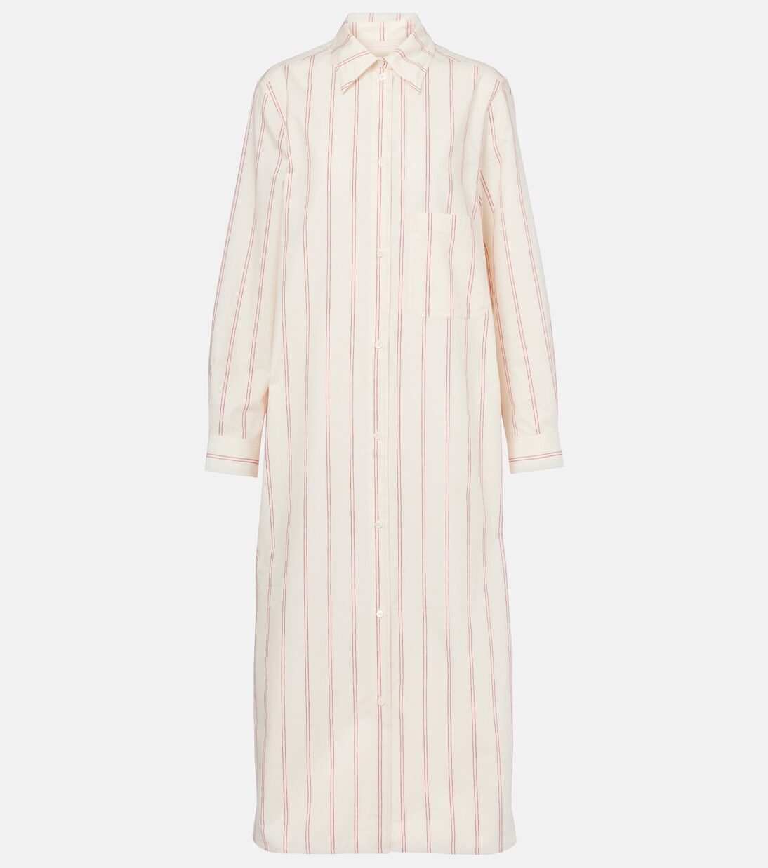 Striped cotton and silk shirt dress | Toteme