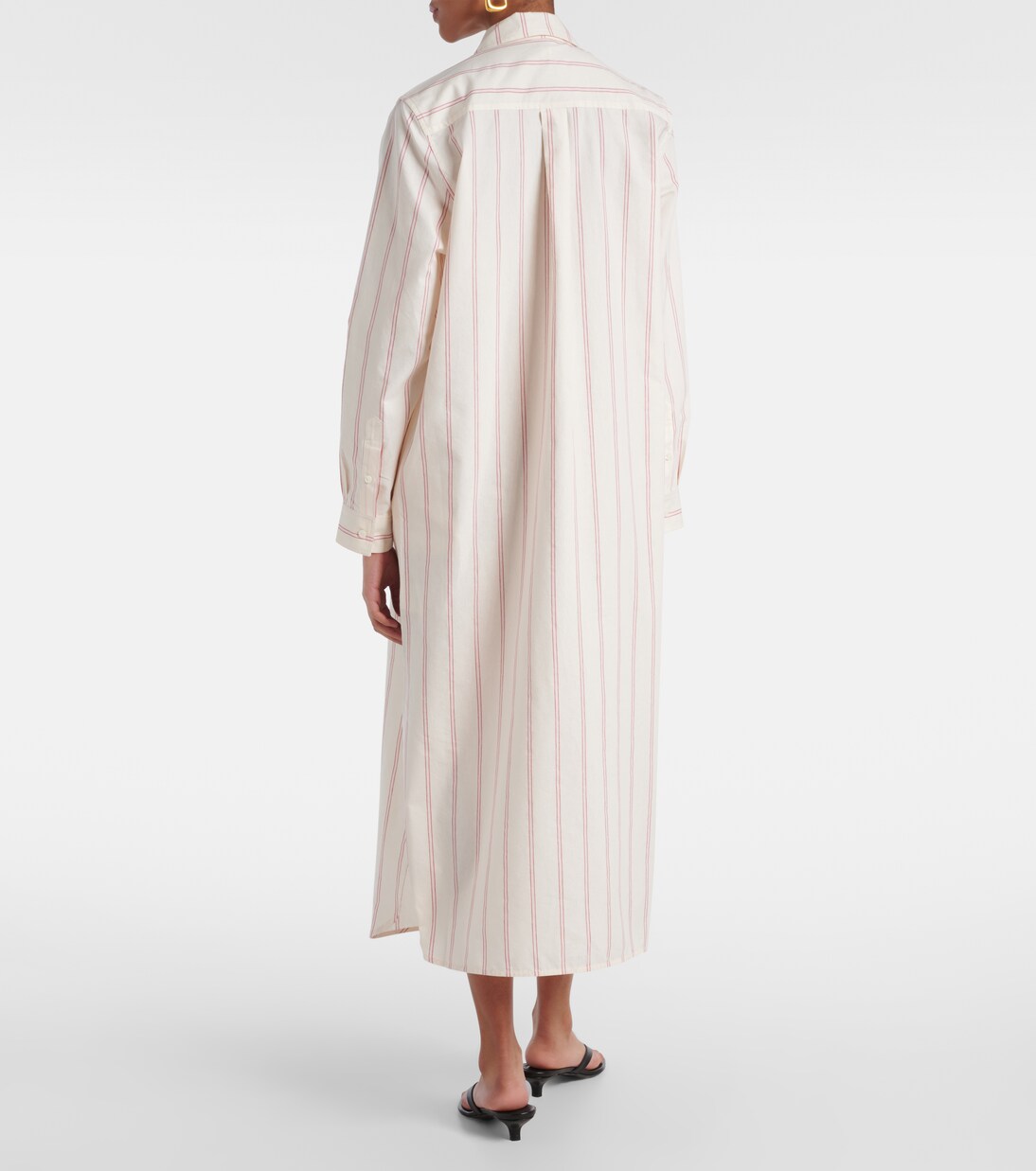 Striped cotton and silk shirt dress | Toteme