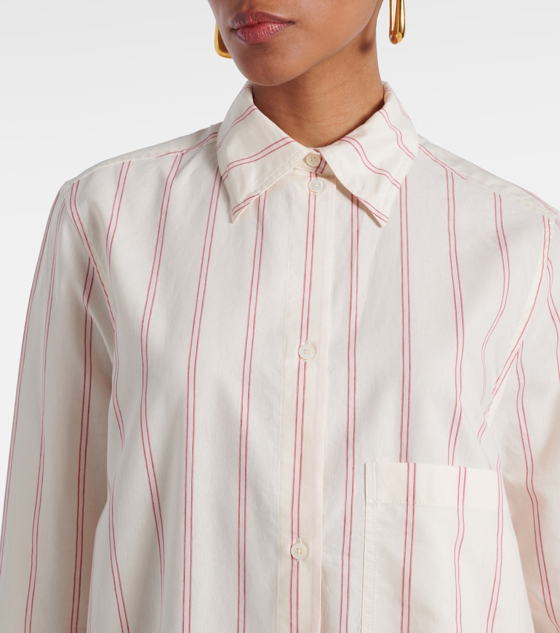 Striped cotton and silk shirt dress | Toteme