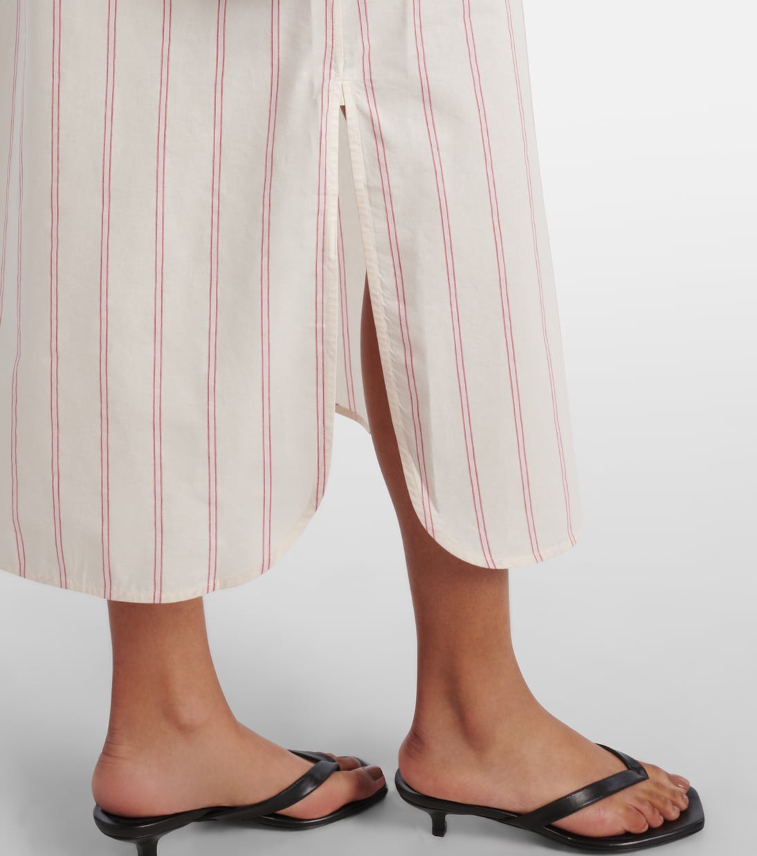 Striped cotton and silk shirt dress | Toteme