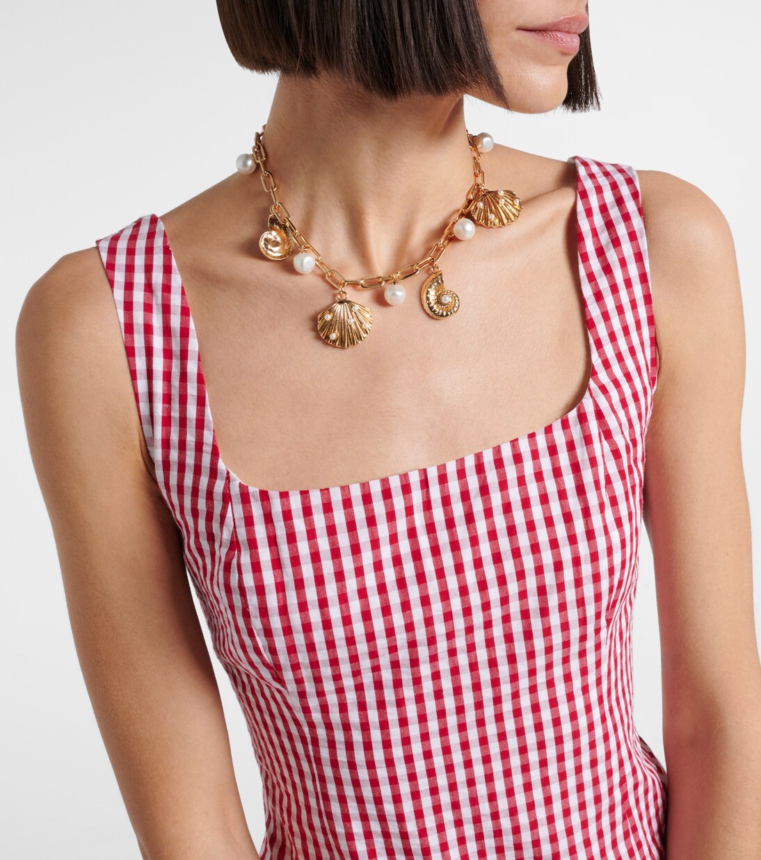 Charlene gingham cotton poplin minidress | Faithfull