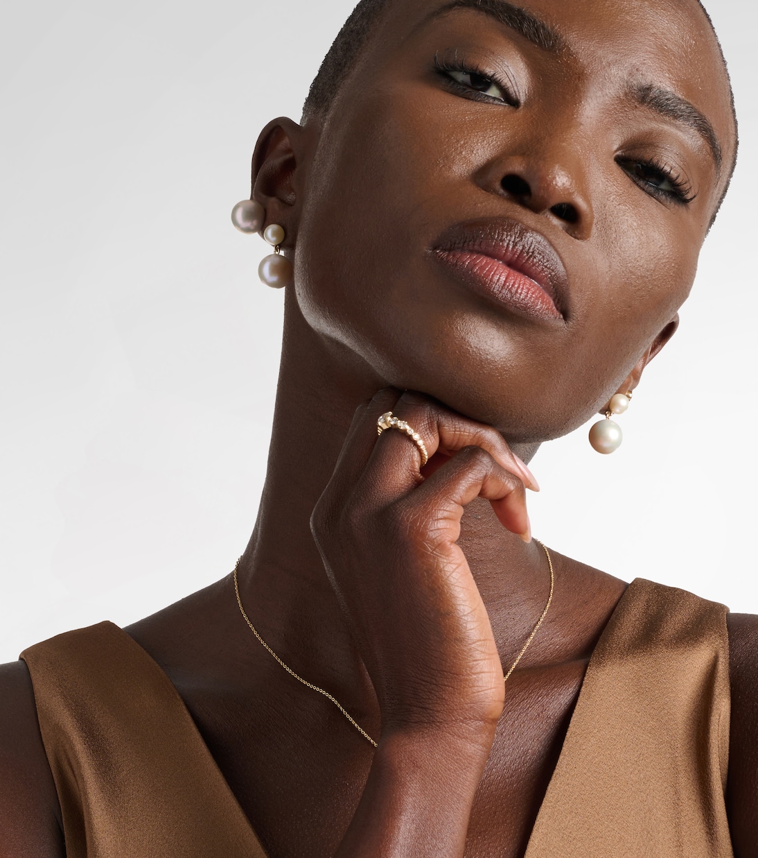 Boucles d'oreilles Venus Moon en or 14 ct et perles d'eau douce | Sophie Bille Brahe