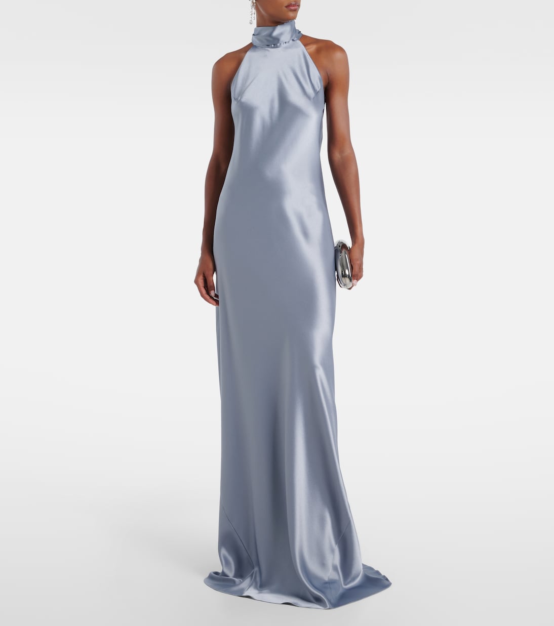 Robe longue Sienna en satin | Galvan