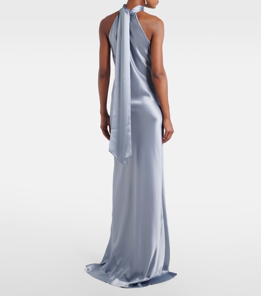 Robe longue Sienna en satin | Galvan