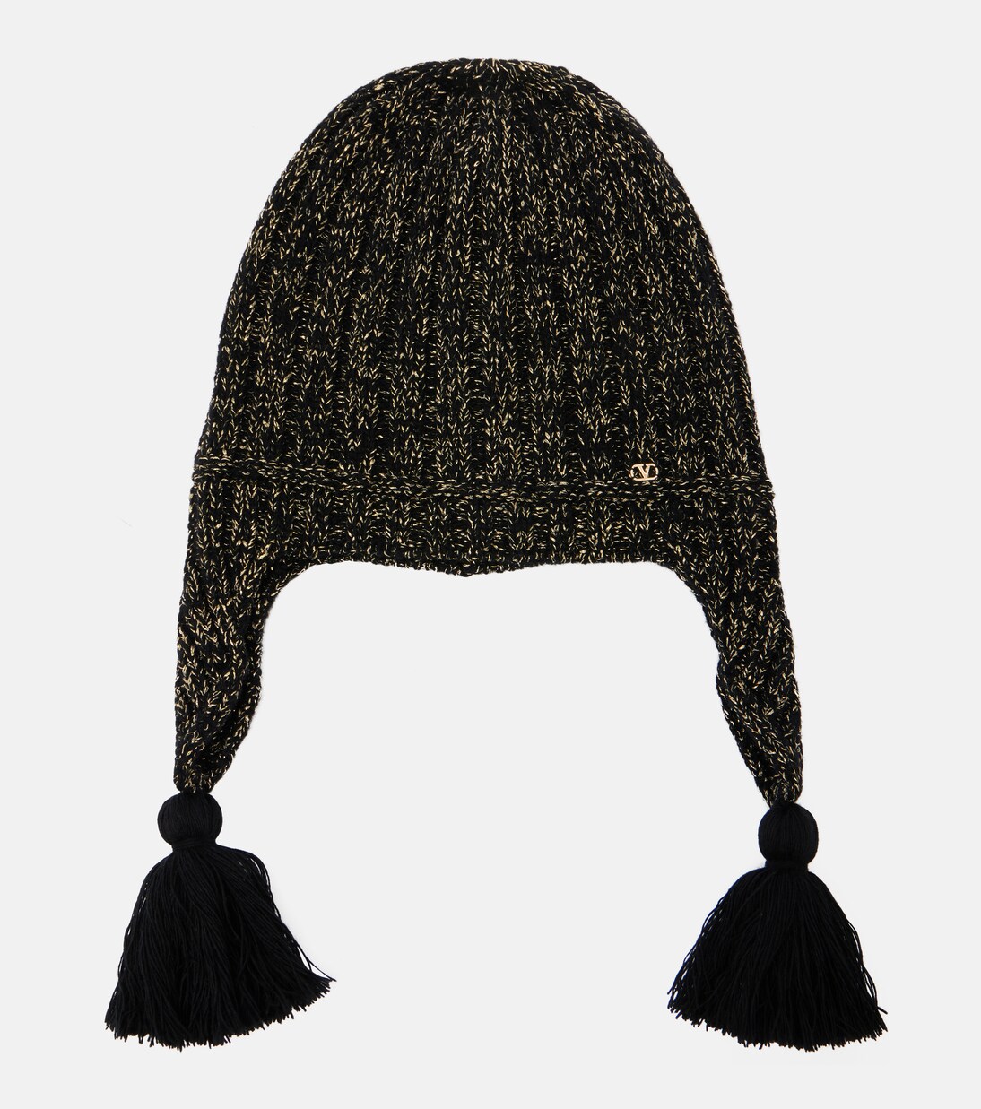 VLogo fringed Lurex® beanie  | Valentino